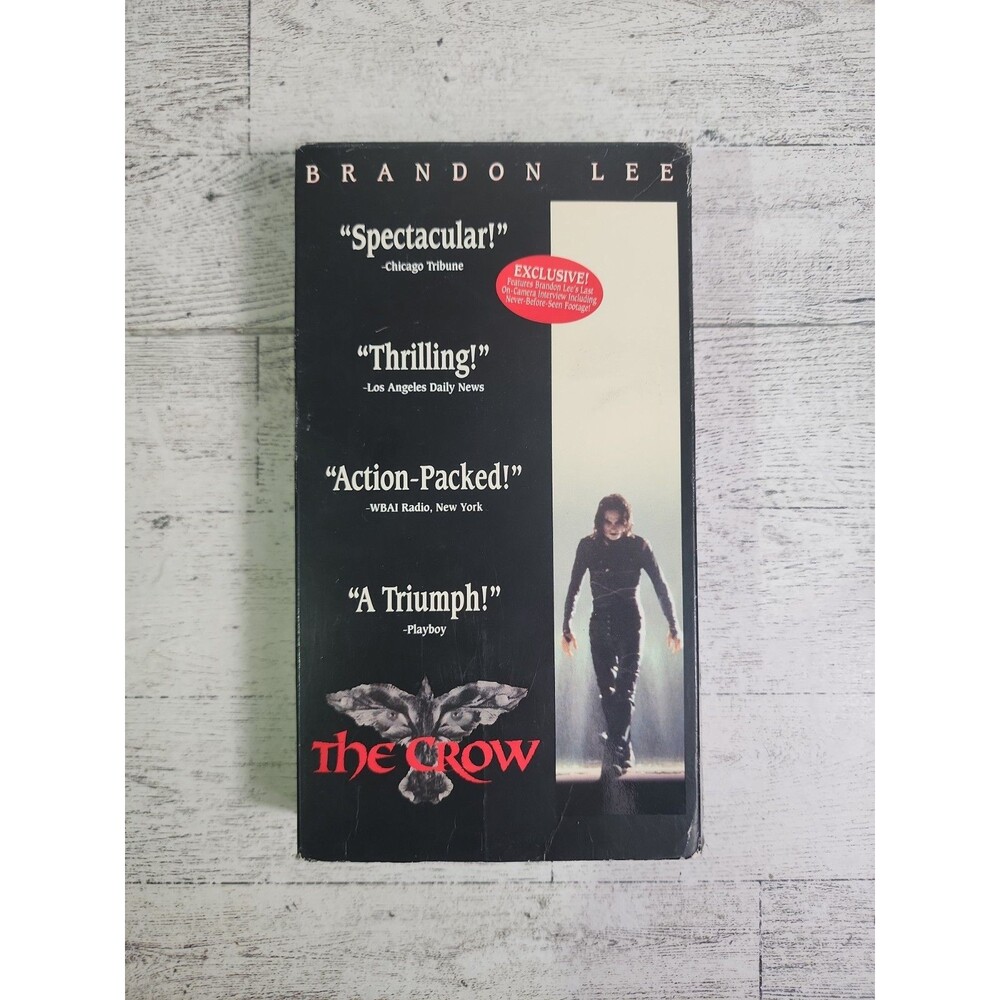 Vintage "The Crow" VHS Movie 1994 - Brandon Lee - Ernie Hudson 90s